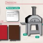 Forno a legna Rossofuoco Nonna Luisa Rosso 